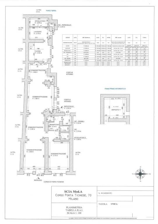 Floor plan 1 — Historic restaurant on Corso di Porta Ticinese