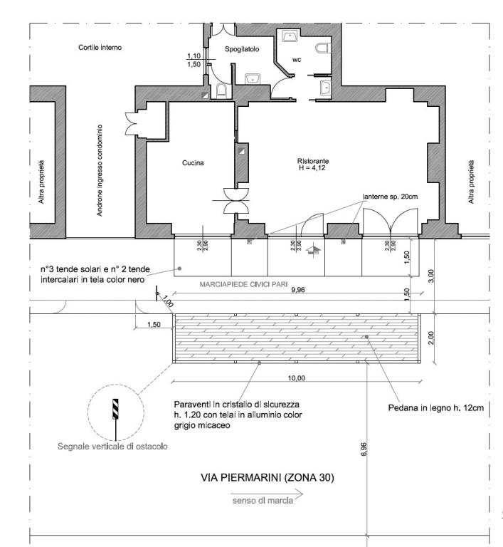 Planimetria 1 — Storico ristorante all'Arco della Pace